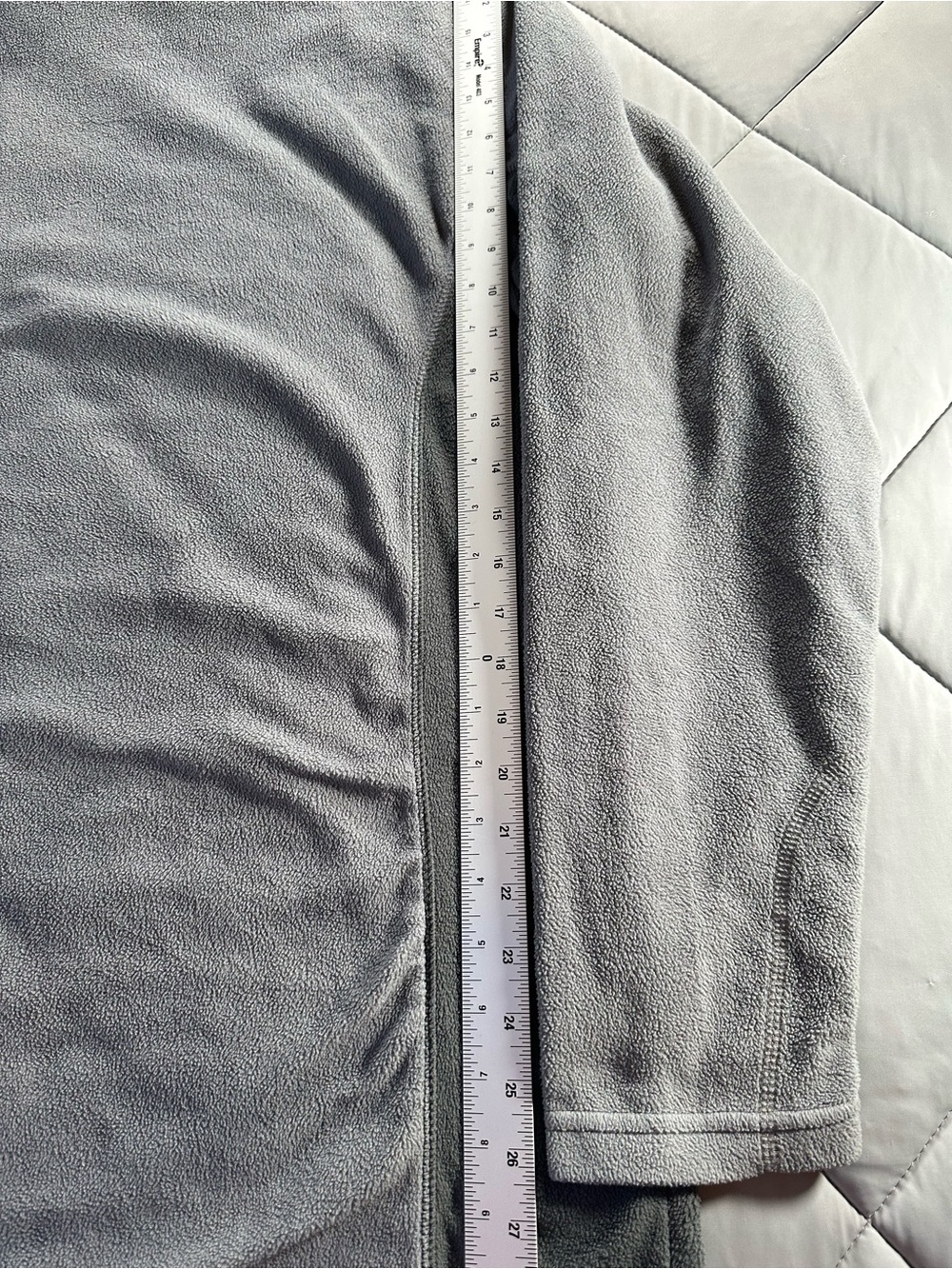 Columbia Light Gray Quarter-Zip Fleece Pullover 3X - Picture 10 of 12